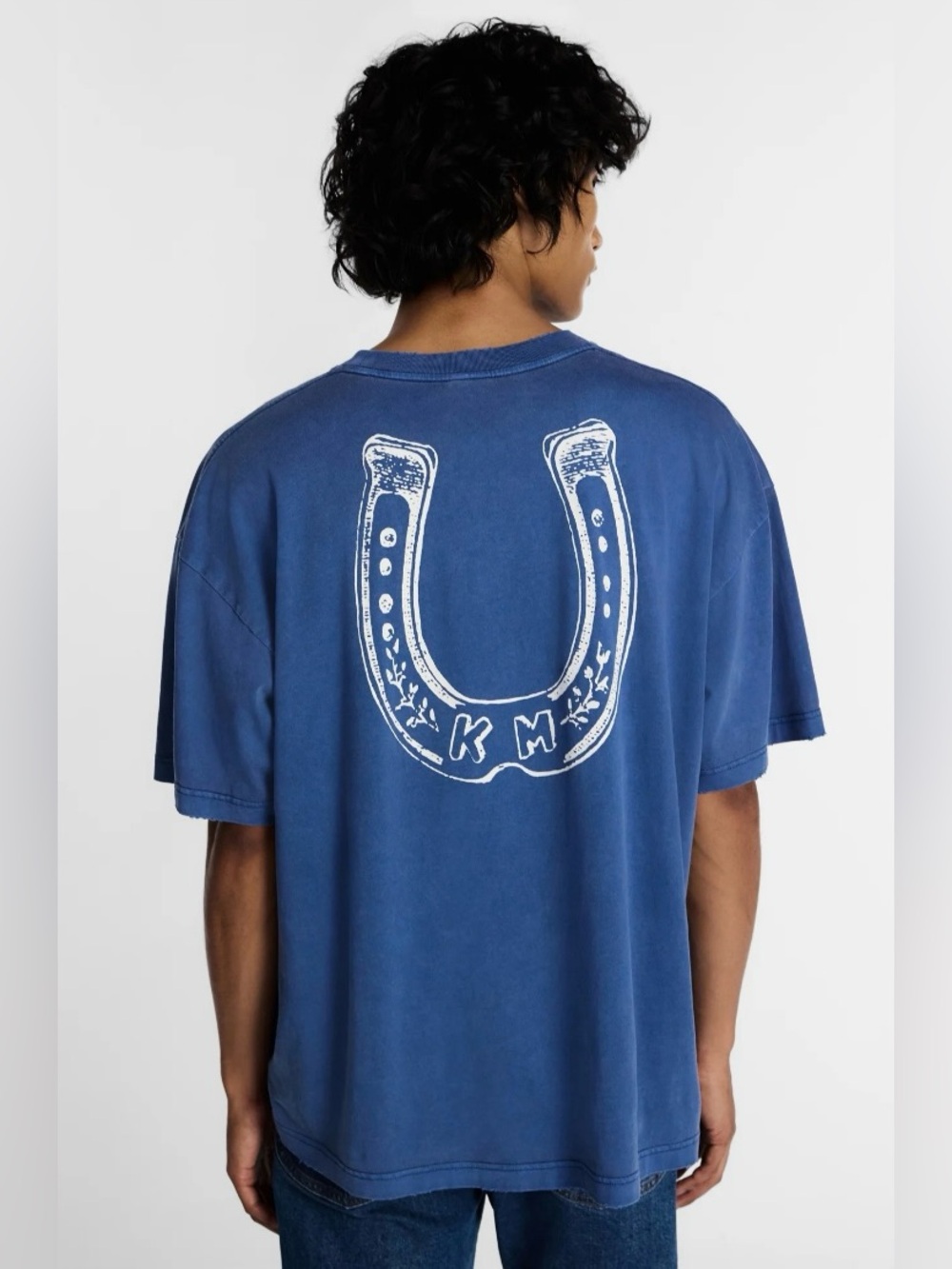 NWT Kacey Lee Horseshoe Graphic t-shirt blue